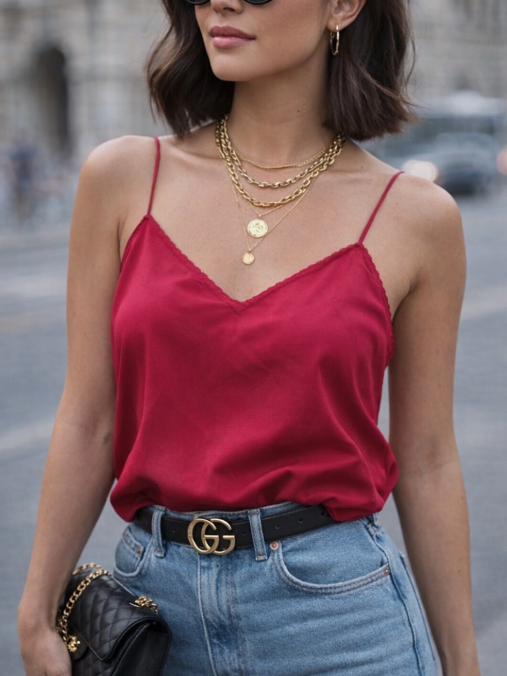 Ted Baker Bright Fuchsia Spaghetti Strap Top